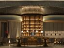 Elegant restaurant with round central bar