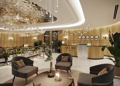 Luxurious lobby with modern decor