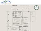 2-bedroom villa floorplan