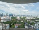 View from the balcony overlooking the city skyline