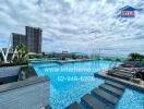 Rooftop swimming pool with city and ocean view