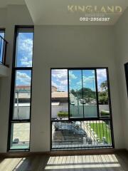 Bright living room with large windows