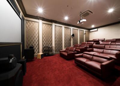 Home Theater with tiered seating