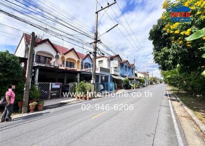 Street view of residential buildings