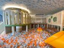 Indoor children's play area with ball pit