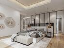 Modern bedroom with stylish decor