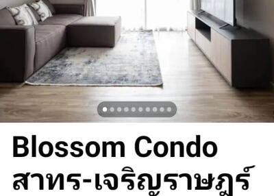 2-BR Condo at Blossom Condo @ Sathorn-Charoenrat near BTS Surasak