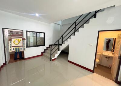 Living room with staircase