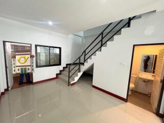 Living room with staircase