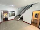 Living room with staircase