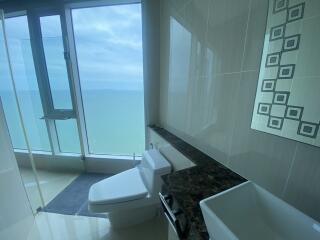 Bathroom with ocean view