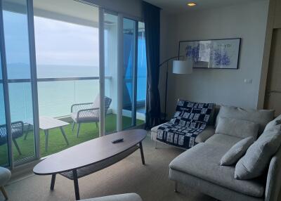 Living room with balcony view