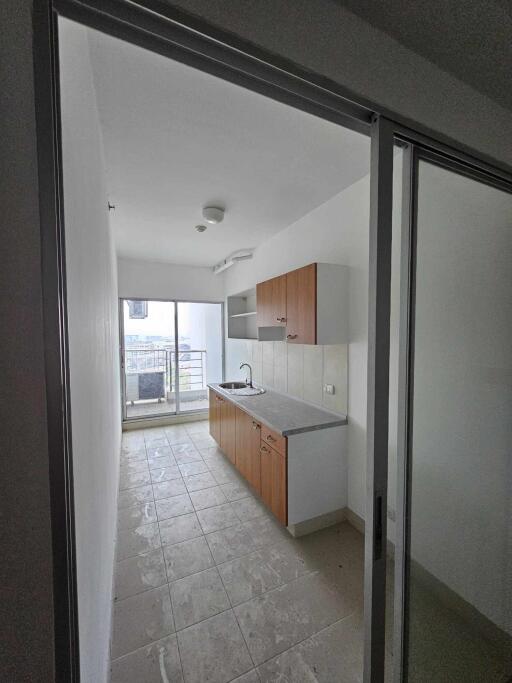 Modern kitchen with balcony