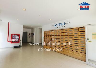 Lobby area with mailboxes at The Kith Tiwanon