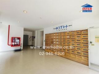 Lobby area with mailboxes at The Kith Tiwanon