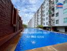 Swimming pool in residential complex