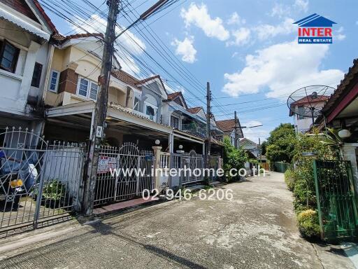 Street view of residential row houses