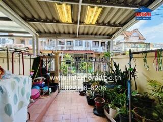 Outdoor area with plants and seating