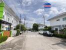 Street view of a residential neighborhood