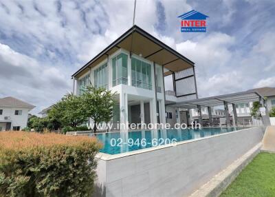 Modern two-story home with pool