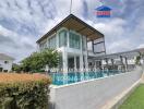 Modern two-story home with pool