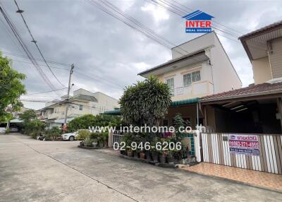 Street view of residential buildings