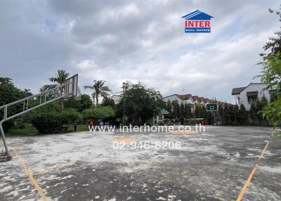 Basketball court in residential area