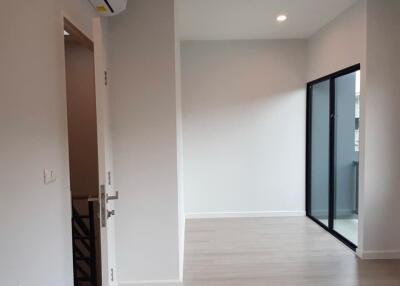 Modern empty bedroom with natural light