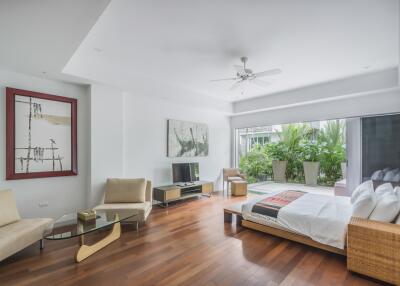 Spacious modern living area with natural light