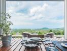 Dining table with a scenic view