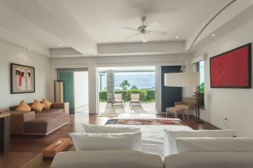 Modern bedroom with a view and contemporary decor