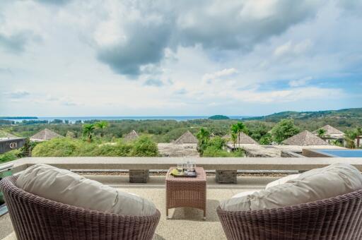 Cozy balcony with panoramic view