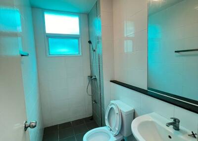 Modern bathroom with sink and toilet