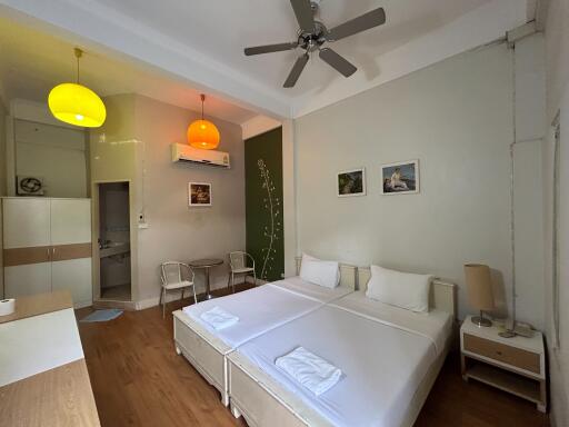 Spacious bedroom with modern amenities