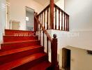 staircase with wooden steps and railing