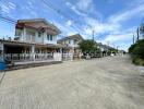 Street view of residential buildings