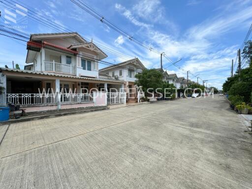 Street view of residential buildings