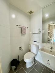 Modern bathroom with toilet and sink