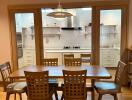 Dining area with view into the kitchen