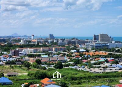 Cityscape with buildings and ocean view