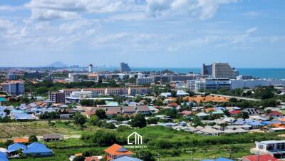 Cityscape with buildings and ocean view