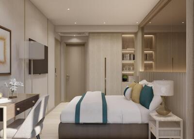 Modern bedroom with stylish decor