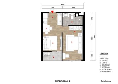 1 bedroom apartment floor plan