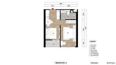 1 bedroom apartment floor plan