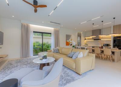 Modern living room with open-plan design