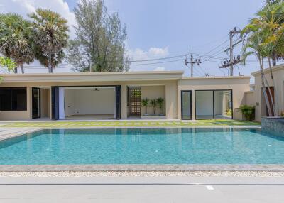 Beautiful outdoor pool area with modern design