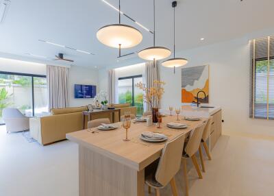 Modern open-plan living and dining area