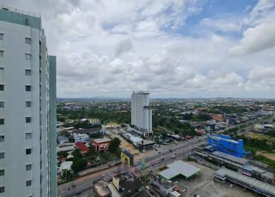 View of cityscape from high-rise building