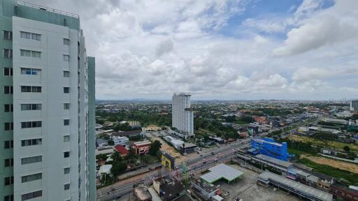 View of cityscape from high-rise building