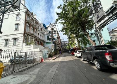 Street view of residential buildings